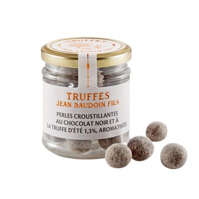 Perles croustillantes au chocolat noir et à la truffe d'été 1,3%, aromatisées