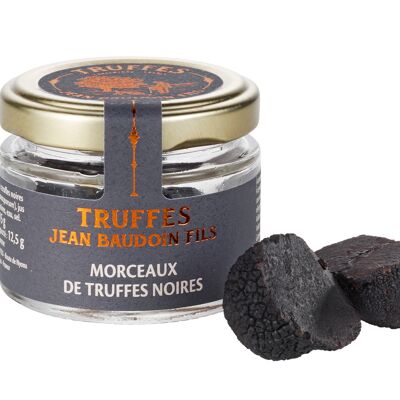Pieces of black truffles (Tuber melanosporum)