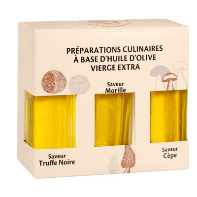 Trio of extra virgin olive oils