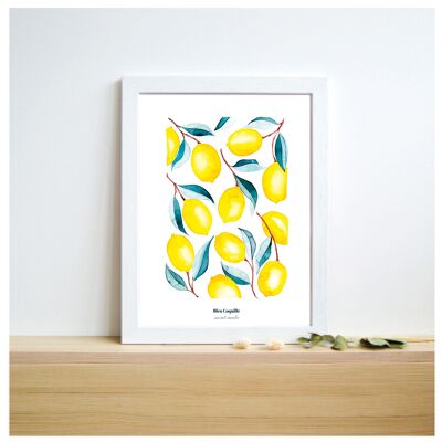 Papeterie Affiche Déco - 21 x 29,7 cm - Les Citrons