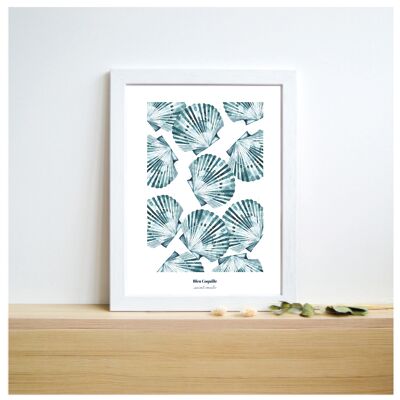 Stationery Decorative Poster - 21 x 29.7 cm - The Shells as a pattern