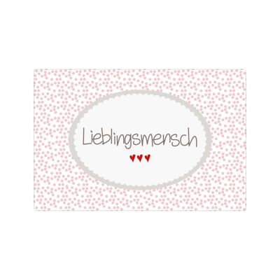 Magnet Motiv "Lieblingsmensch" rosa