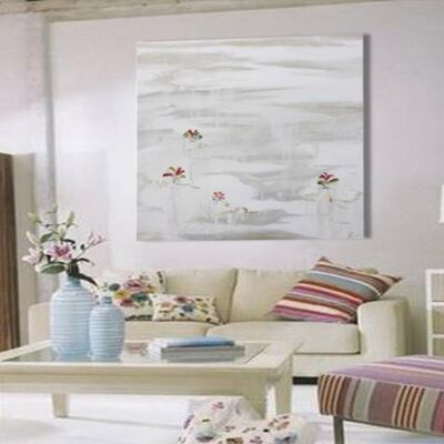Hand-painted painting Waterlily Pink