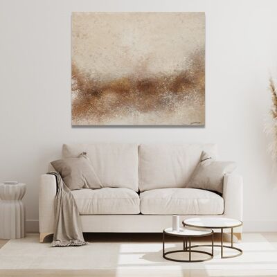 Coral beige hand painted painting