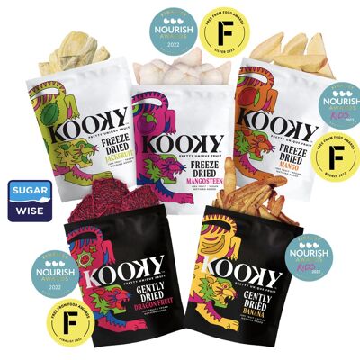 Kooky Box Carton - 5 flavours , 270 packs, 3 cartons