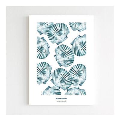 Póster Stationery Deco - 14,8 x 21 cm - Las conchas como patrón