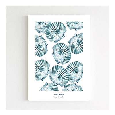 Stationery Deco Poster - 14.8 x 21 cm - The Shells as a pattern