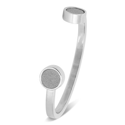 Astra - Brushed bangle 2 - palladium