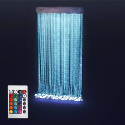 Fibre Optic Curtain 50 Fibre Tails with Colour Changing Lightsource and Remote