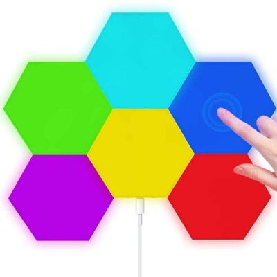 Hexagon Lights RGB Splicing (6 Pack)