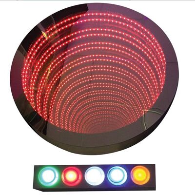 Mega Infinity Mirror with Interactive Button Controller Wall Mounted – 60cm