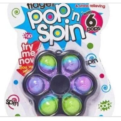 Pop 'n' Spin Fidget Spinner With 6 Pops White