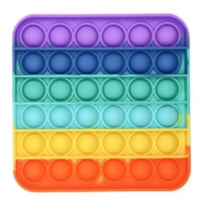 Push Pop's Rainbow Square with White Tray