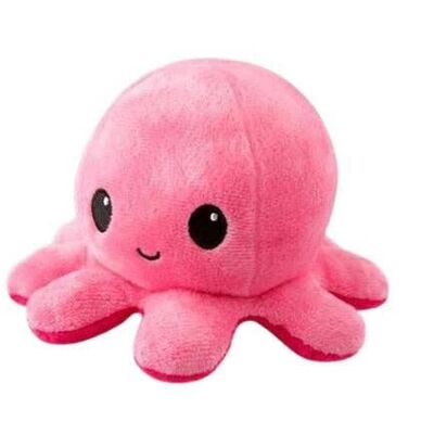 Reversible Octopus Plush Toy Grey > Black