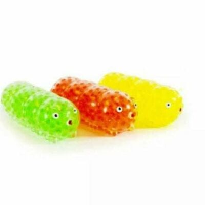 SQUISHY CATERPILLAR GEL BEAD BALLS Blue