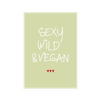 Carte postale "Sexy Wild & Vegan"