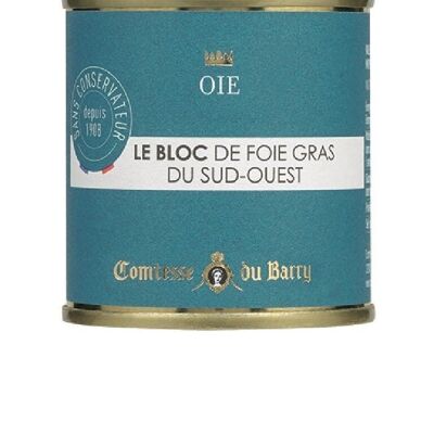 Block of South-West goose foie gras 100g