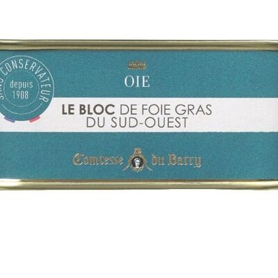 Block of goose foie gras from the South West 210g