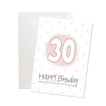 Double carte "Joyeux anniversaire 30"