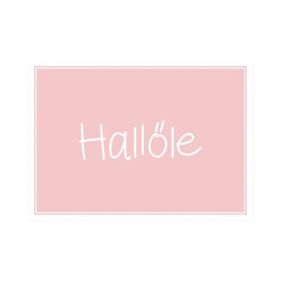 Postkarte Quer "Hallöle"