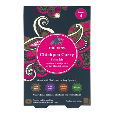 Kit d'épices pour curry de pois chiches, 15g