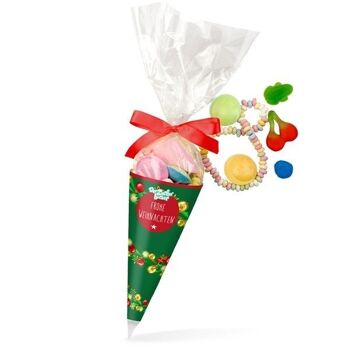 Candy Cone Merry Christmas Mélange de bonbons colorés 1