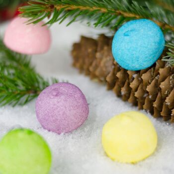 Lucky Bag Boules de Noël Guimauves colorées dans un mélange 3