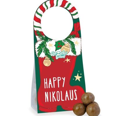 Pendentif Père Noël boules biscuit chocolat et spéculoos