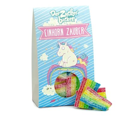 Snack portion unicorn magic fruit gum rainbow vegan
