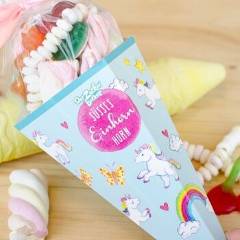 Sac à bonbons licorne Mélange de bonbons colorés pour enfants 5