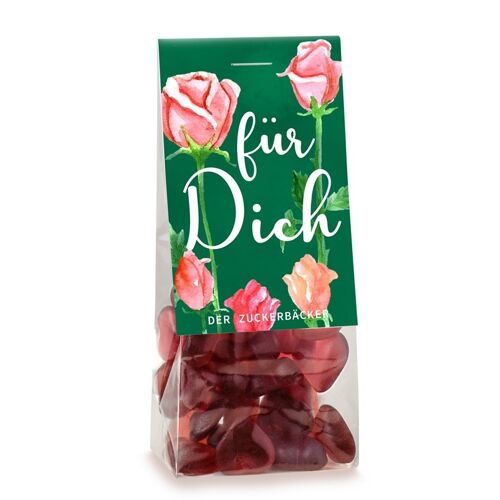 Naschbeutel Für Dich Fruchtgummi Herzen Vegan Geschenk