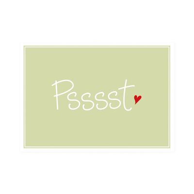 Postkarte Quer "Psssst"