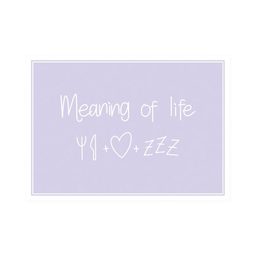 Postkarte Quer "Meaning of life"