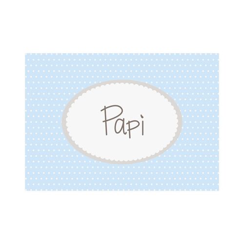 Postkarte Quer "Papi"