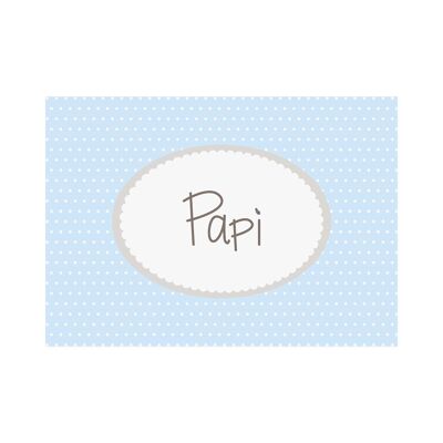 Postkarte Quer "Papi"