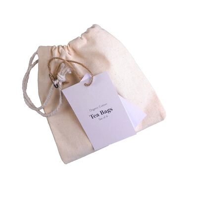 Agnes LDN Cotton &  Bamboo Muslin Tea Bags (set of 4) (SQ2006223)