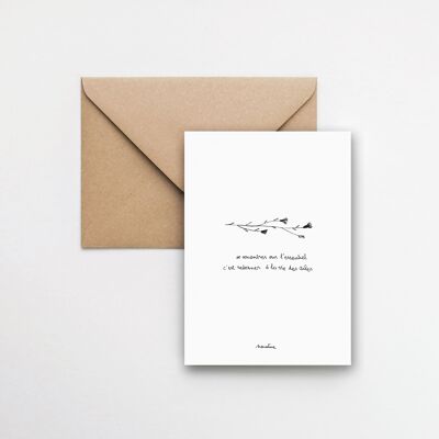 Die Flügel des Lebens - Karte 10x15 Büttenpapier und Recycling-Umschlag