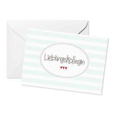 Doppelkarte Quer "Lieblingskollegin"