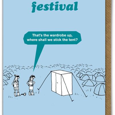 Funny Birthday Card - Festival