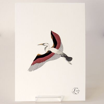 Heron - A5 card 14.8x21cm -