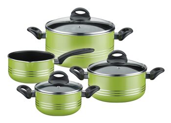 Set de casseroles Milano Color 7 pièces vert 1