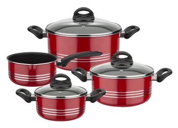 Set de casseroles Milano Color 7 pièces rouge 1