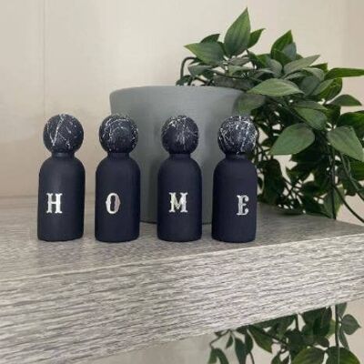 Marble Home Peg Doll Decor Set - Dark Grey with Black