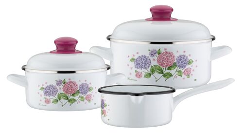 Kochtopf-Set Hortensie 5-tlg.