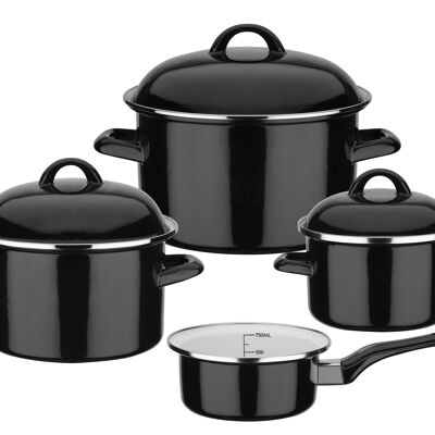 Set de casseroles Black & White 7 pcs.