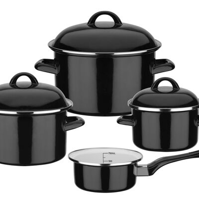 Set de casseroles Black & White 7 pcs.