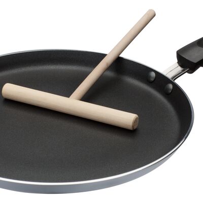 Crepe pan induction 26 cm grey/black with batter spreader