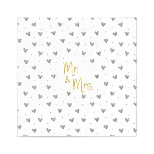 Serviette "Mr. & Mrs. " gold