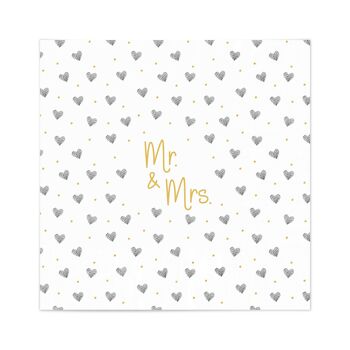 Serviette "Mr. & Mrs" or