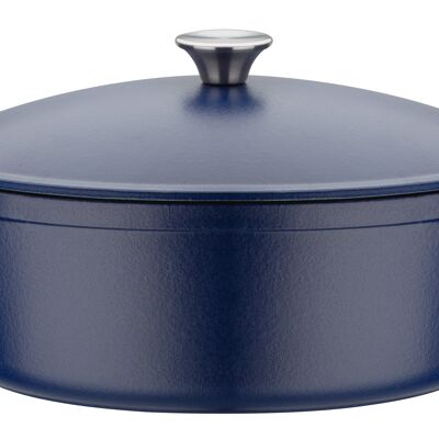 Cocotte ovale avec couvercle Blue Magic 33x26cm